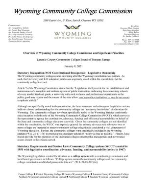 Wyoming Community College Commission
