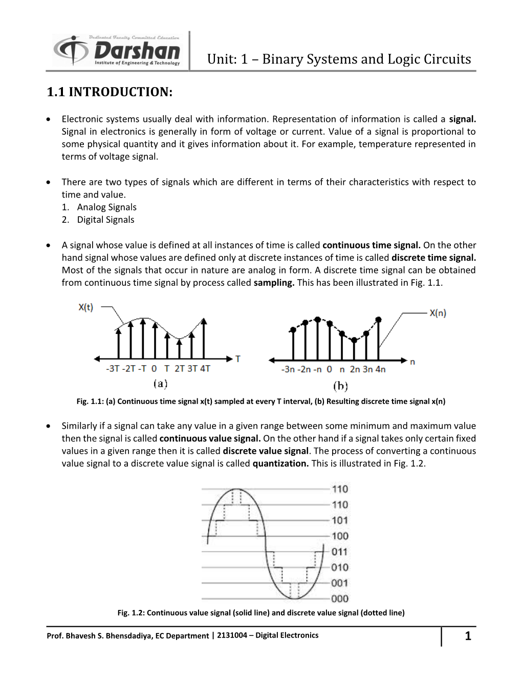 Binary Systems and Logic Circuits