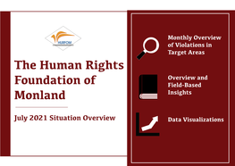 July 2021 Situation Overview Data Visualizations JULY 2021