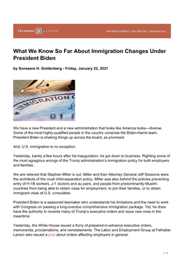 What We Know So Far About Immigration Changes Under President Biden by Sonseere H