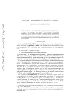 Arxiv:0708.4250V5 [Math.GR]