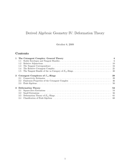 Derived Algebraic Geometry IV: Deformation Theory
