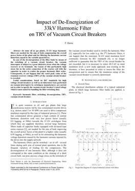 Impact of De-Energization of 33Kv Harmonic Filter on TRV of Vacuum Circuit Breakers