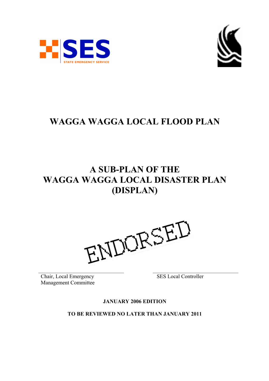 Wagga Wagga Local Flood Plan a Sub-Plan Of