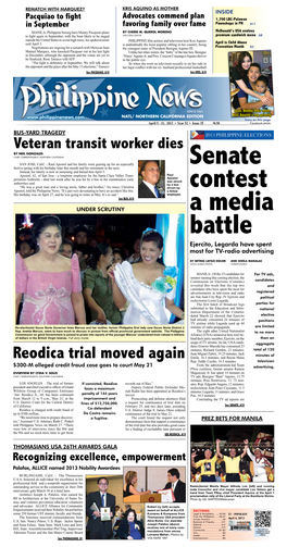 Reodica Trial Moved Again Enrile, 16.5 Minutes; and Bayan Muna Rep
