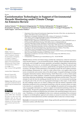 Geoinformation Technologies in Support of Environmental Hazards Monitoring Under Climate Change: an Extensive Review