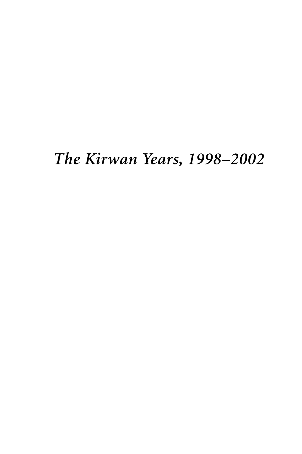 Interior the Kirwan Years