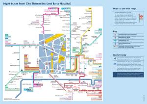 Night Buses from City Thameslink (And Barts Hospital)