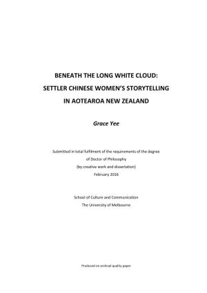 Settler Chinese Women's Storytelling in Aotearoa New Zealand