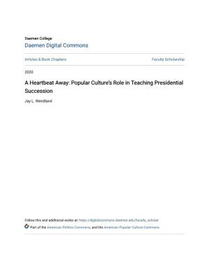 Popular Culture's Role in Teaching Presidential Succession