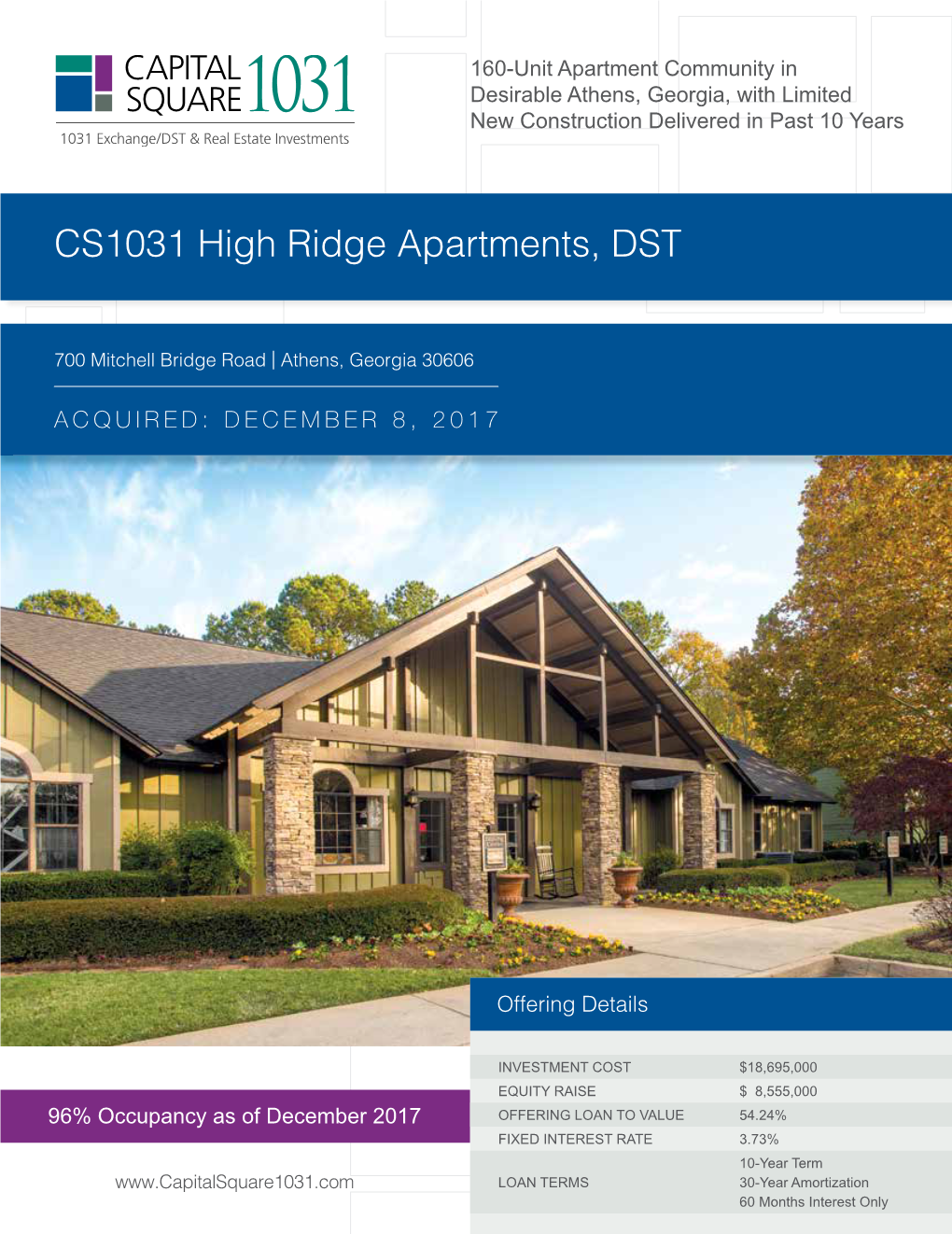 CS1031 High Ridge Apartments DST 1031