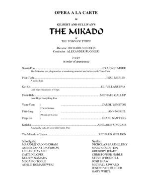 THE MIKADO Or the TOWN of TITIPU