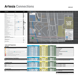 Map -- Metro Bus and Rail Artesia Station Connections