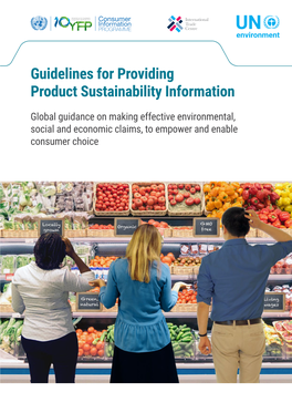 Guidelines for Providing Product Sustainability Information