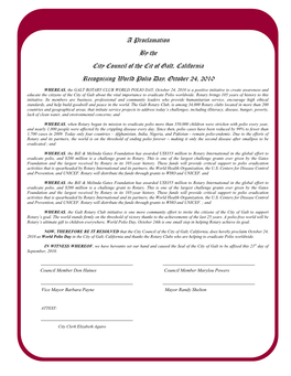 Proclamation Certificate.Pub