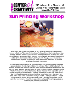 Sun Printing Workshop