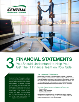 FINANCIAL STATEMENTS You Should Understand to Help You Get the IT Finance Team on Your Side