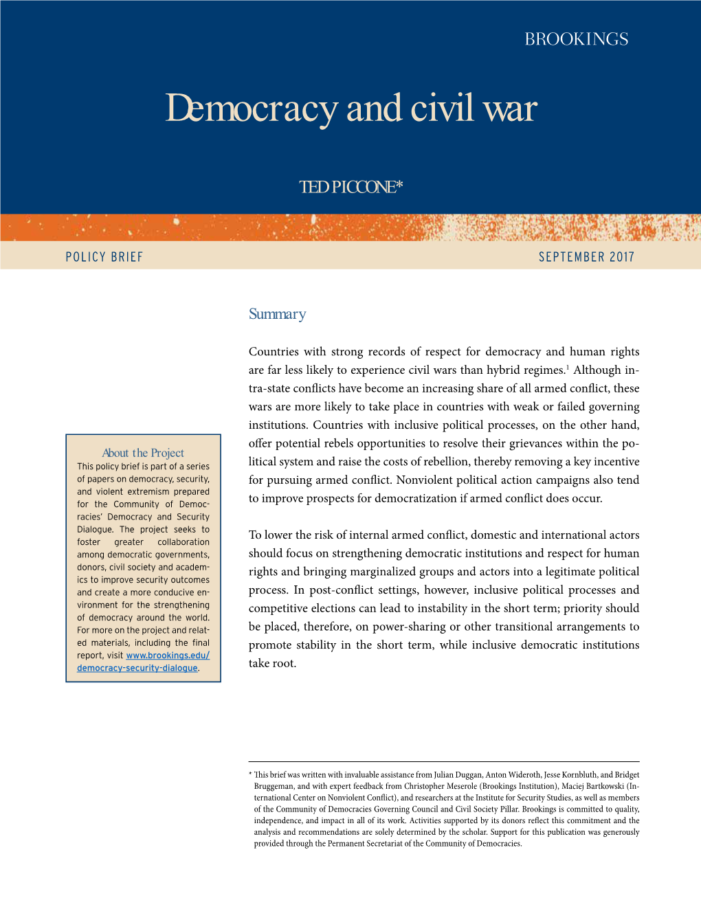 Democracy and Civil