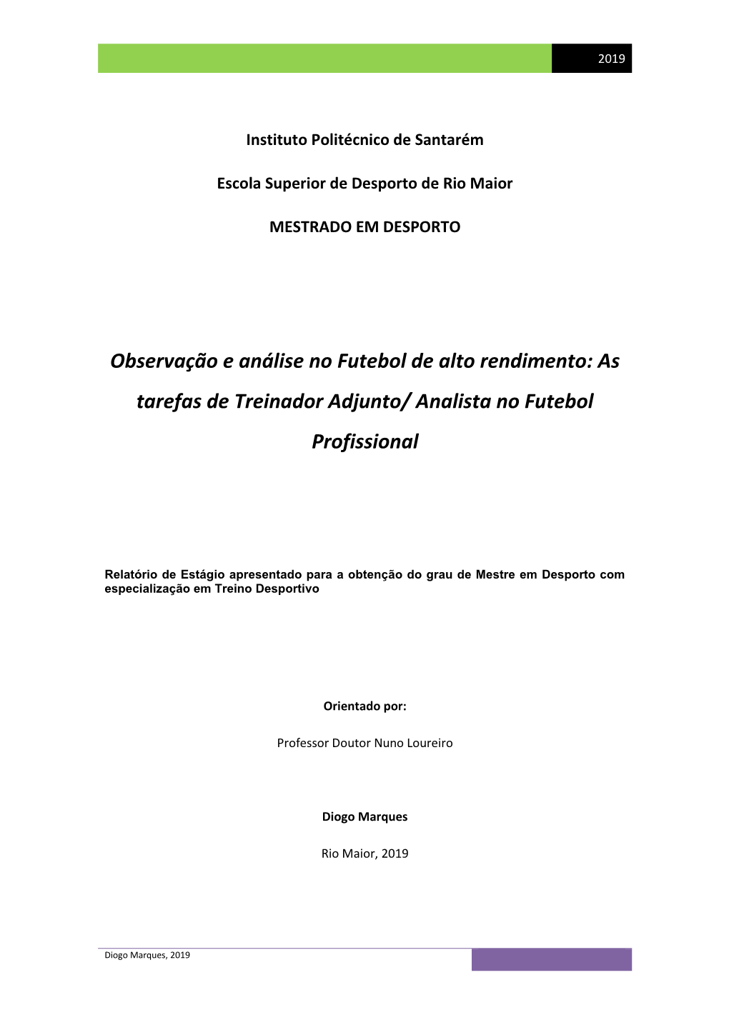 As Tarefas De Treinador Adjunto/ Analista No Futebol Profissional