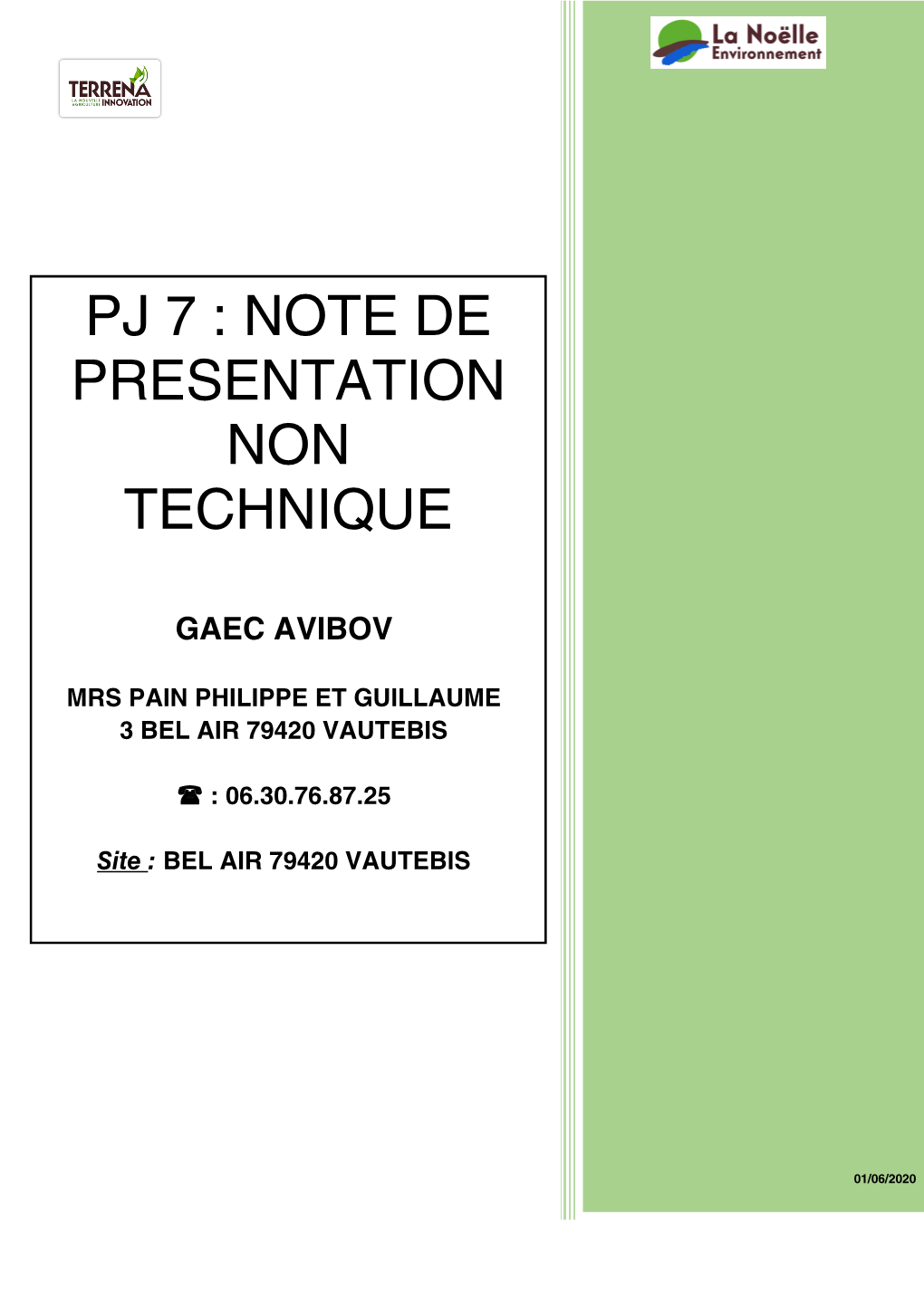 Note De Presentationnon Technique