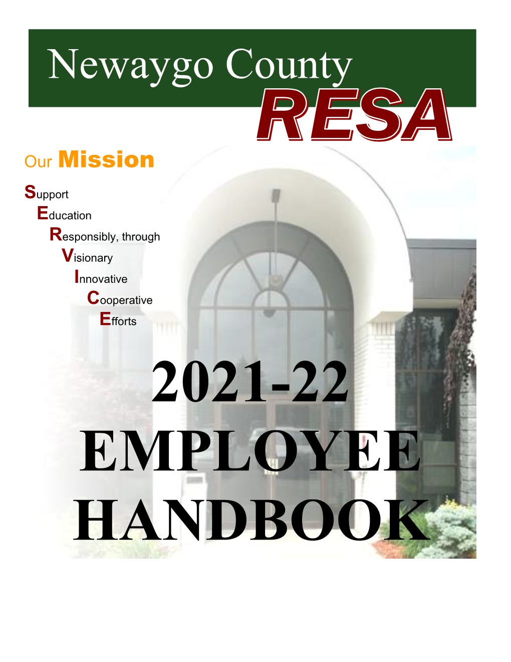 Employee Handbook Table of Contents