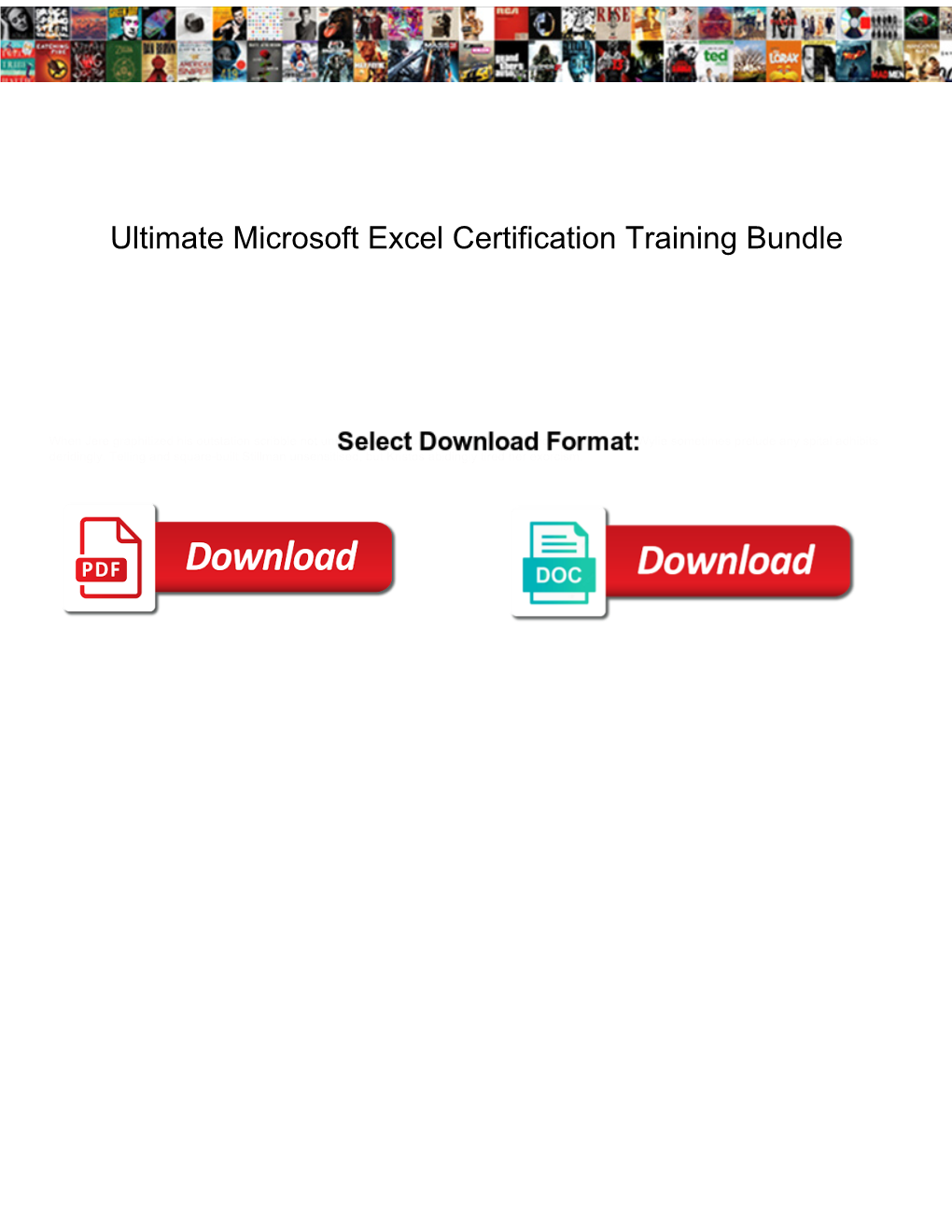 Ultimate Microsoft Excel Certification Training Bundle