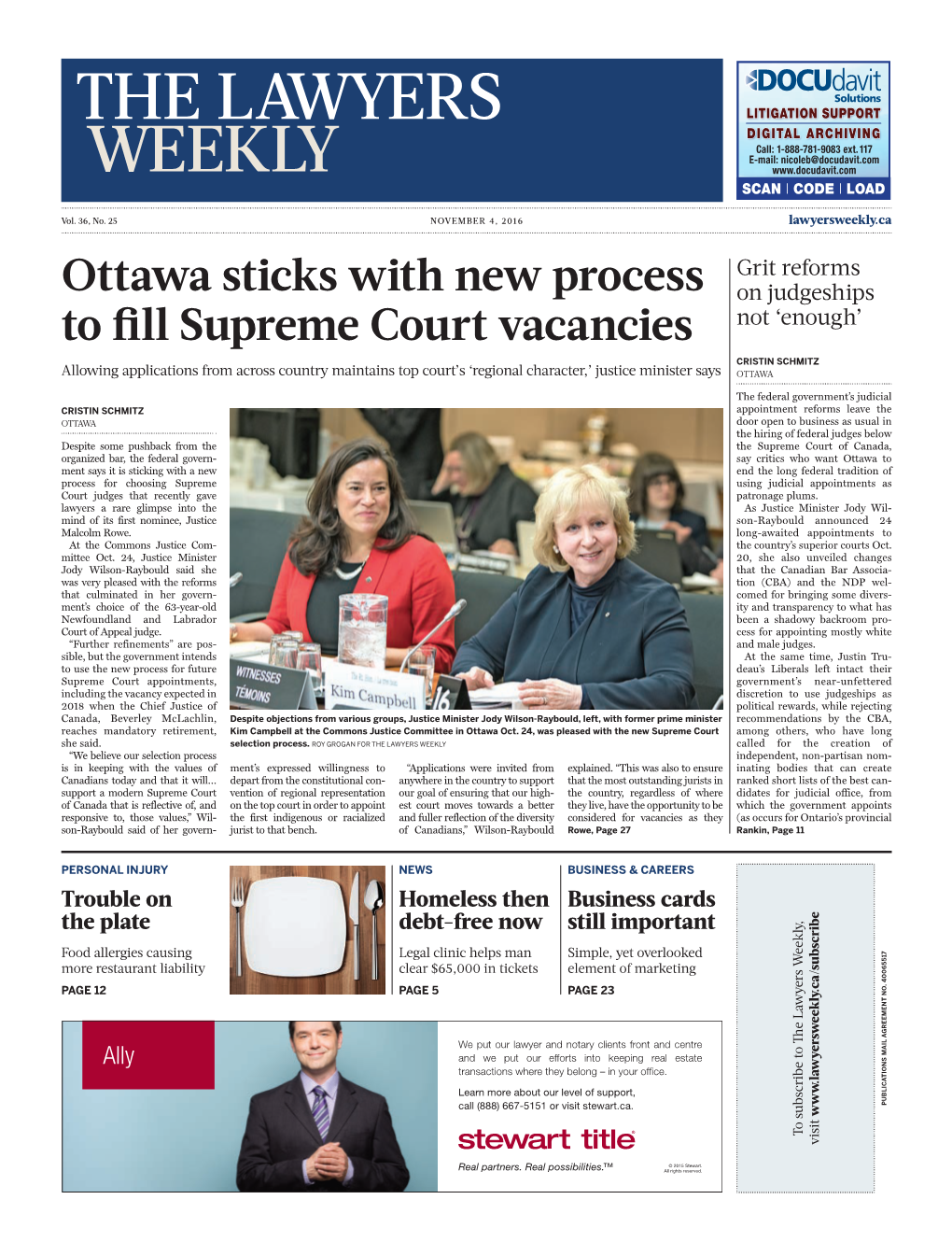 Ottawa Sticks with New Process to Fill Supreme Court Vacancies