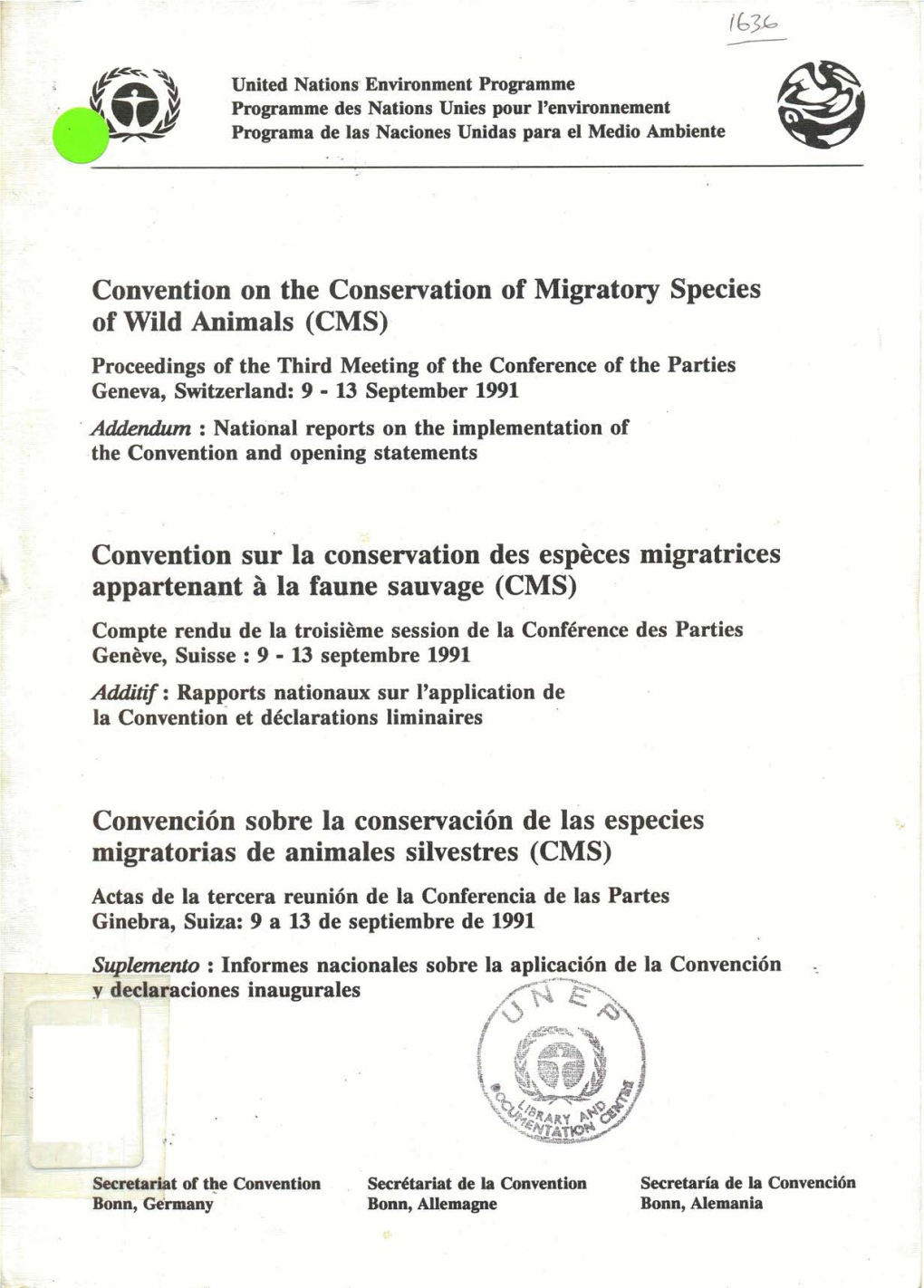 Convention on the Conservation of Migratory Species of Wild Animals