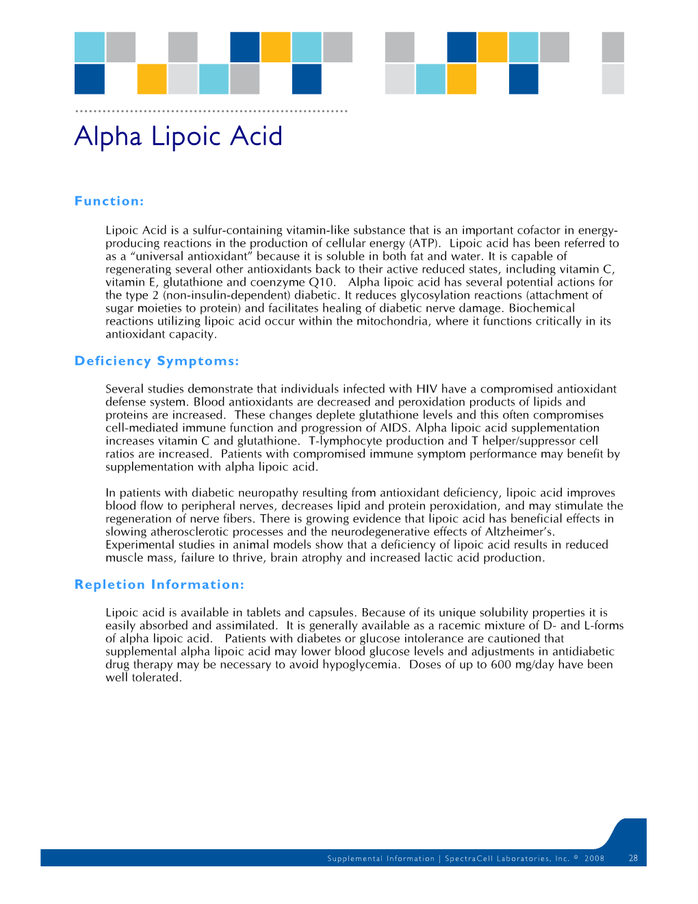 Alpha Lipoic Acid