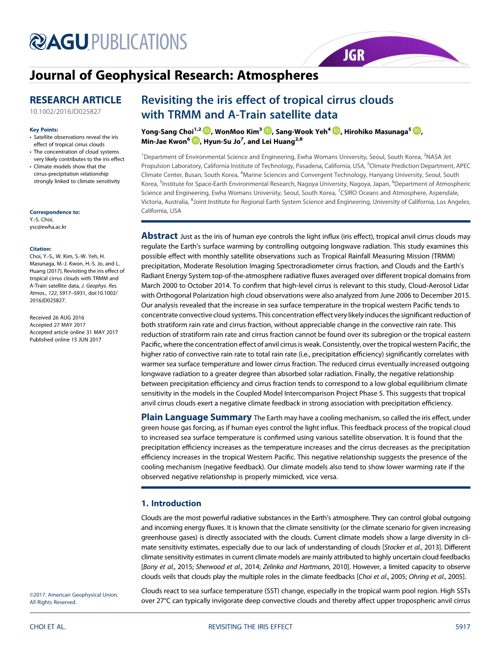 Revisiting the Iris Effect of Tropical Cirrus Clouds with TRMM and A