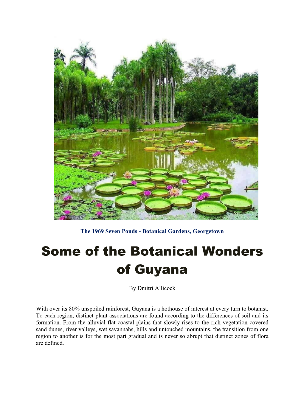 Botanical Wonders of Guyana