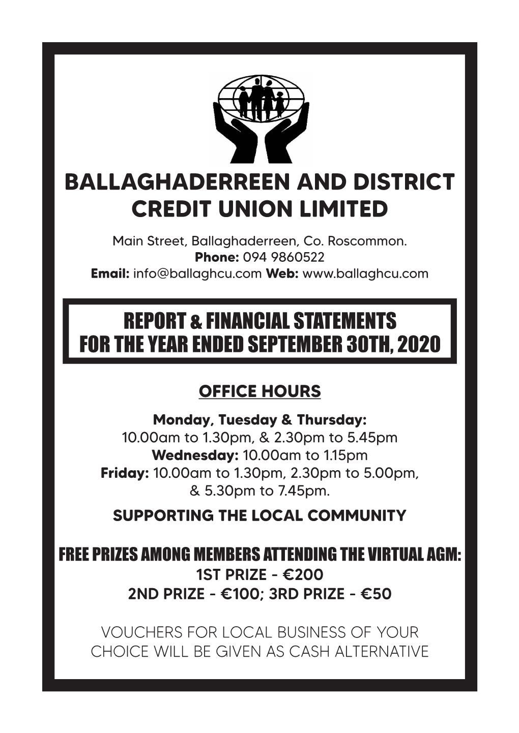 BALLAGHADERREEN and DISTRICT CREDIT UNION LIMITED Main Street, Ballaghaderreen, Co
