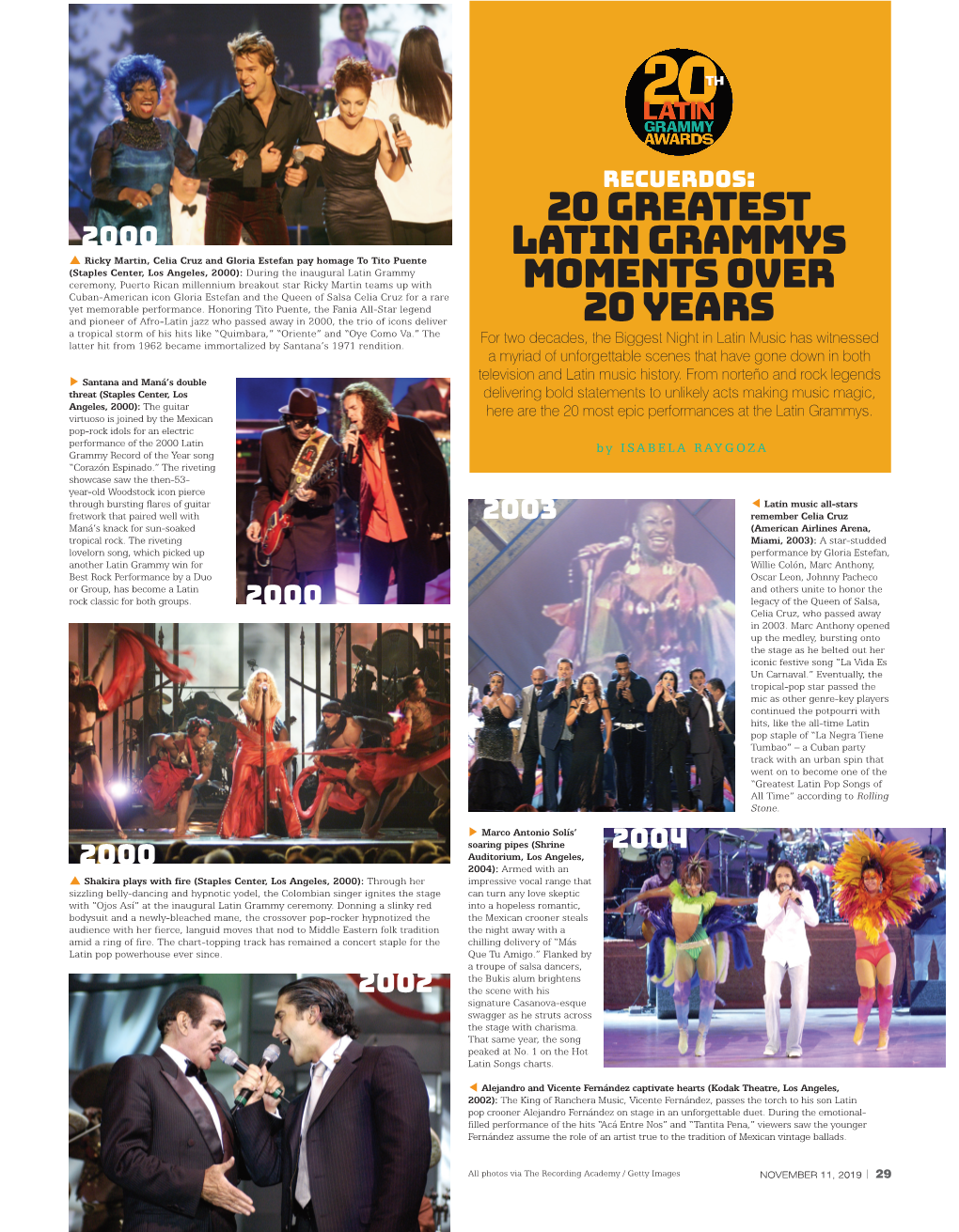 20 GREATEST Latin Grammys Moments Over 20 Years