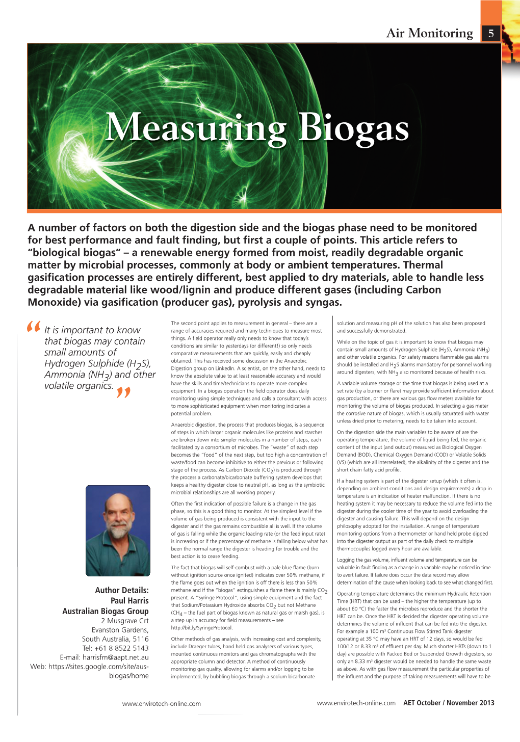 Measuring Biogas