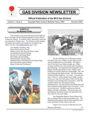 Gas Division Newsletter