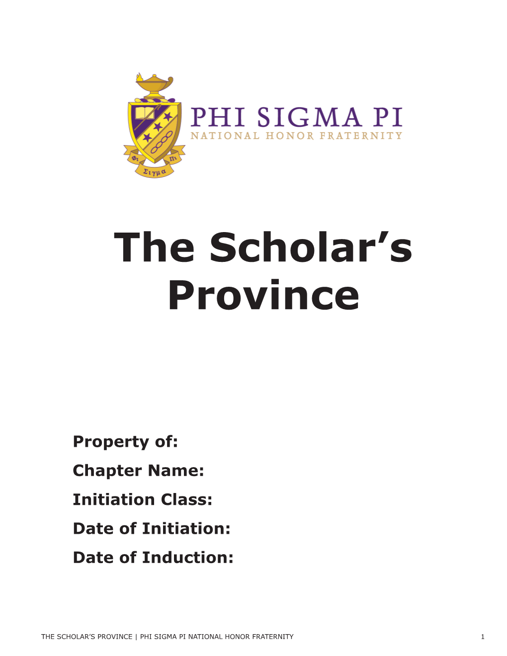 The Scholar's Province