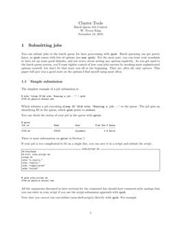 Batch Queue Job Control W