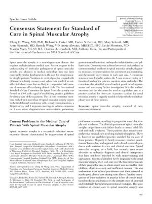 Consensus Statement for Standard of Care in Spinal Muscular Atrophy