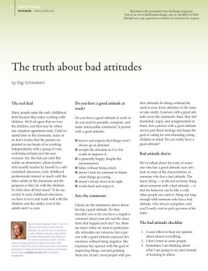 The Truth About Bad Attitudes