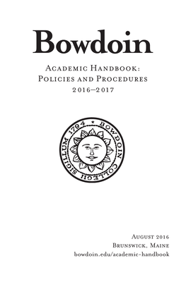 Academic Handbook: Policies and Procedures 2016–2017