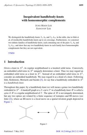 Inequivalent Handlebody-Knots with Homeomorphic Complements