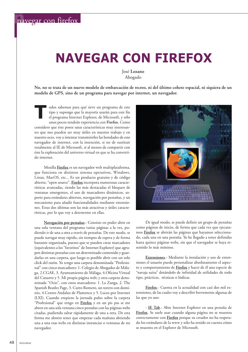 NAVEGAR CON FIREFOX José Lozano Abogado