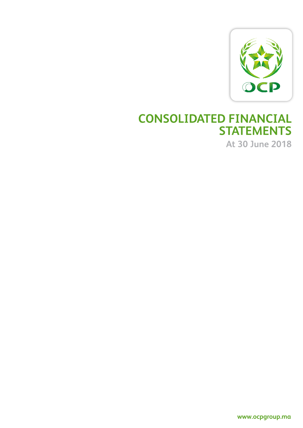 CONSOLIDATED FINANCIAL STATEMENTS at 30 June 2018