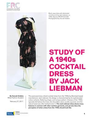 PDF Filea Study of a 1940S Cocktail Dress by Jack Liebman, Opens in New Window
