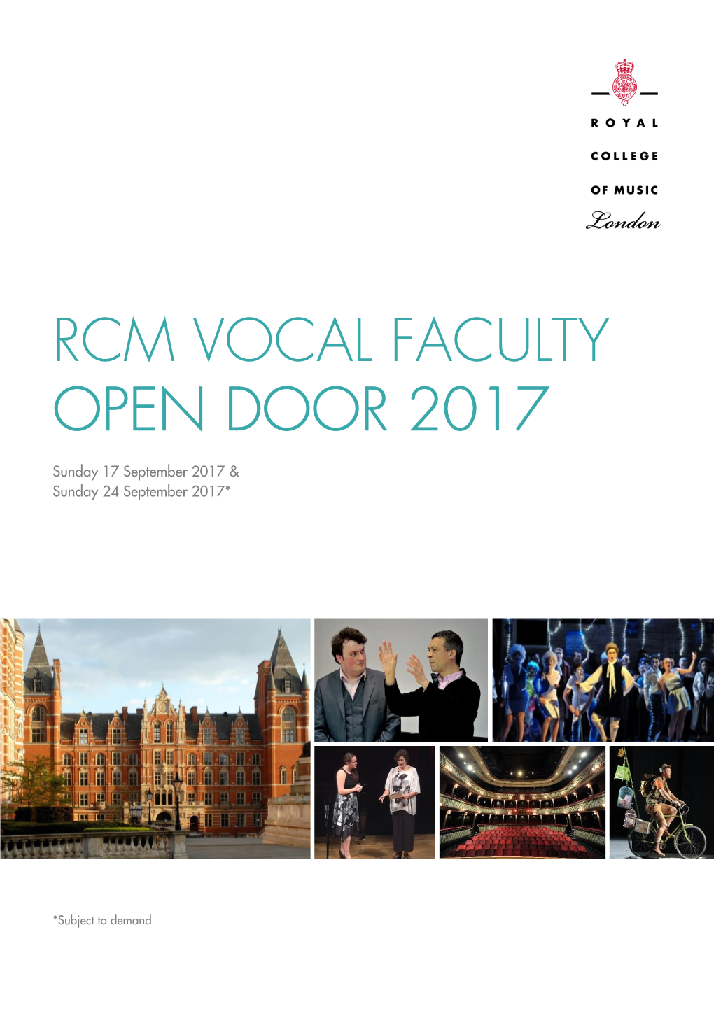 Rcm Vocal Faculty Open Door 2017