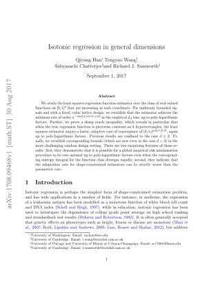 Isotonic Regression in General Dimensions