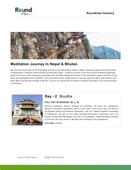 Meditation Journey in Nepal & Bhutan