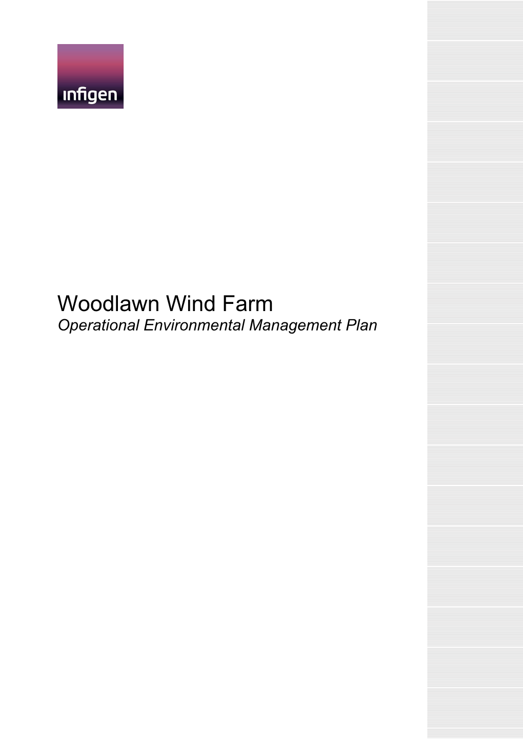 Woodlawn Wind Farm Operational Environmental Management Plan