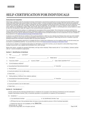 Self-Certification for Individuals