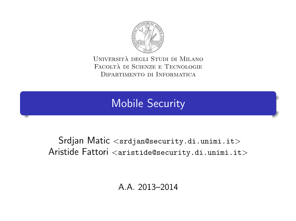 Mobile Security